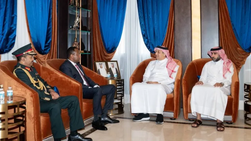 HE the Deputy Prime Minister and Minister of State for Defence Affairs Dr Khalid bin Mohamed al-Attiyah met with Ethiopian Defence Minister Abraham Belay.