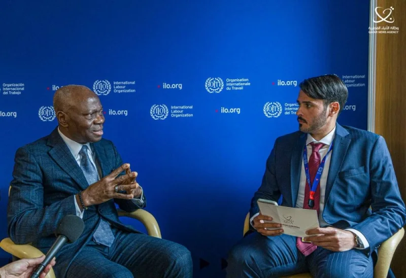 Houngbo noted the co-operation between Qatar and the ILO, pointing out that it contributed to achieving gradual improvements.