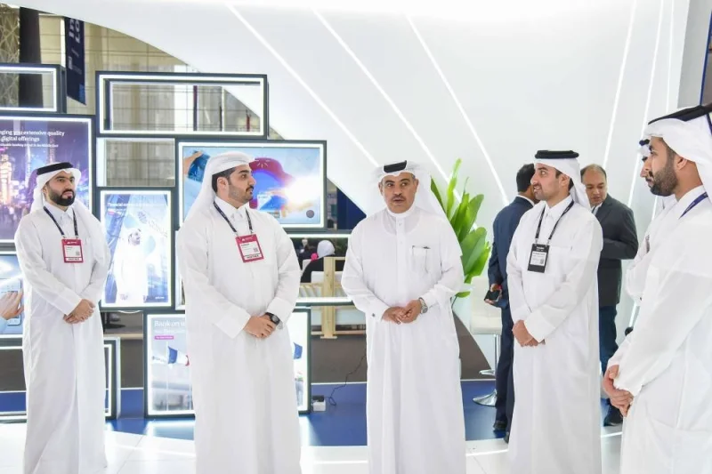 QNB Group chairman and Minister of Finance HE Ali Ahmed al-Kuwari at the bank&#039;s pavilion at the recent Web Summit Qatar.