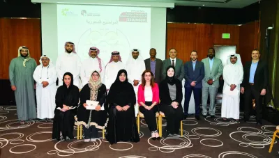 Participants of the ‘International Standards of Social Responsibility ISO 26000’ workshop held at Qatar Chamber recently.