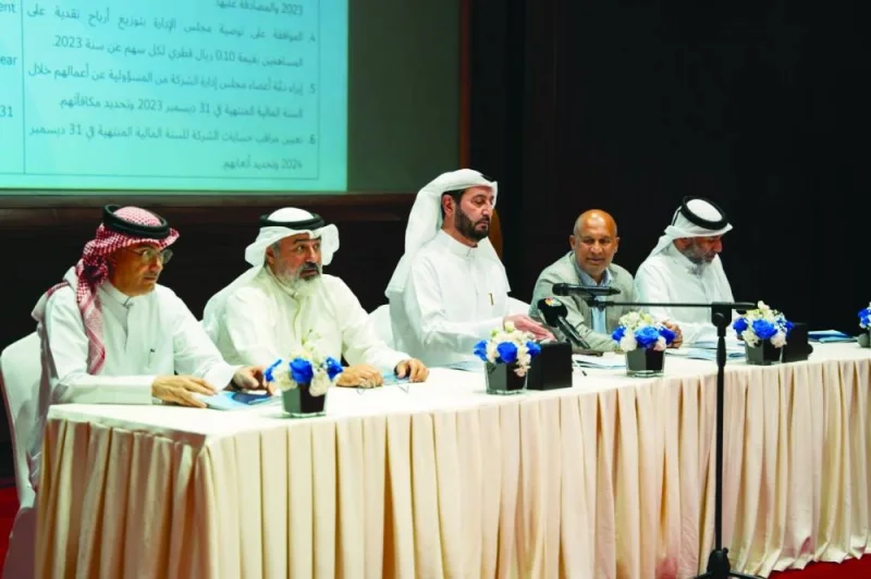Al Mahhar Holding board addresses shareholders at the AGM.
