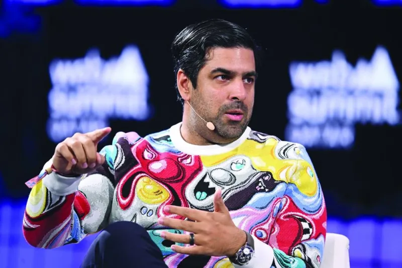 Sachin Dev Duggal, CEO and co-founder of Builder.ai, on centre stage during the recently held Web Summit Qatar 2024. Photo by Stephen McCarthy/Web Summit Qatar via Sportsfile.