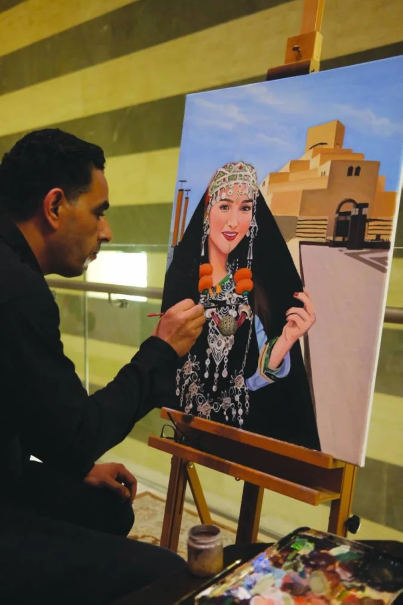 Moroccan artist Othman Belkadi at the event.