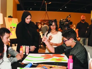 Artworks by Shafallah Centre students showcased in an exhibition at The One store.