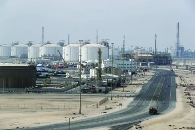 
A general view of the Ras Laffan Industrial City, Qatar’s principal site for the production of liquefied natural gas and gas-to-liquids (file). The potential for Qatar’s LNG exports envisions a growth of 2.6 times, reaching 208mn tonnes by 2050 from the current level of 77mn tonnes, according to the GECF. 