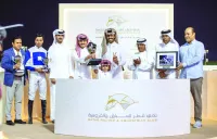 QREC Racing Manager Abdulla Rashid al-Kubaisi presented the trophies to the connections of Tajamhor.