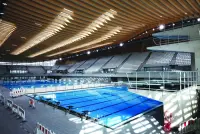 
A view of the Olympic Aquatics Centre, a multifunctional venue for the 2024 Paris Olympic Games in Saint-Denis, near Paris. (Reuters) 