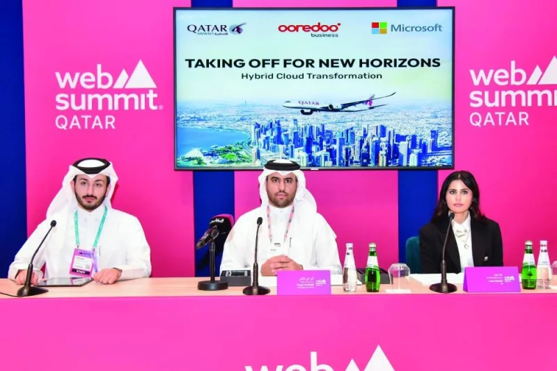 File photo of Ooredoo, Qatar Airways, and Microsoft Qatar during the Web Summit Qatar 2024.