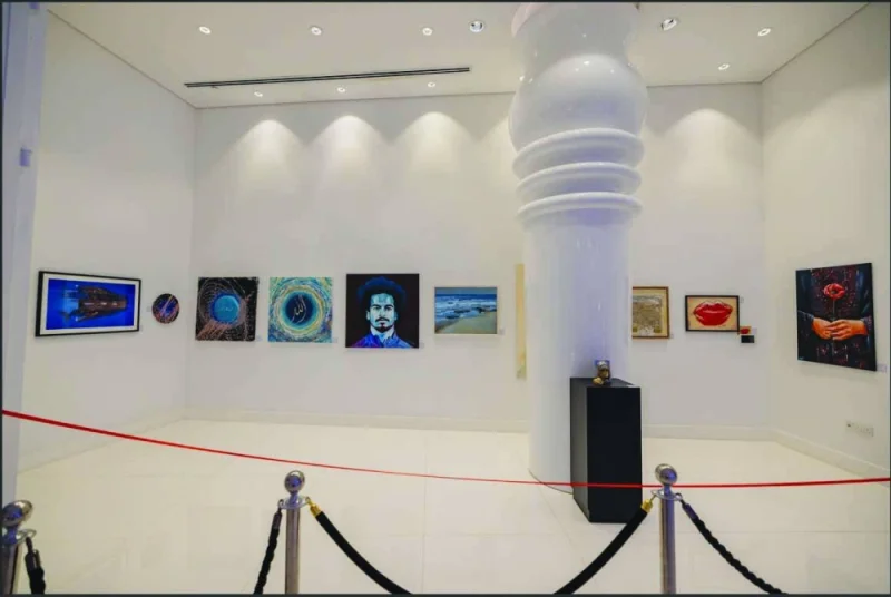 Some of the artworks on display