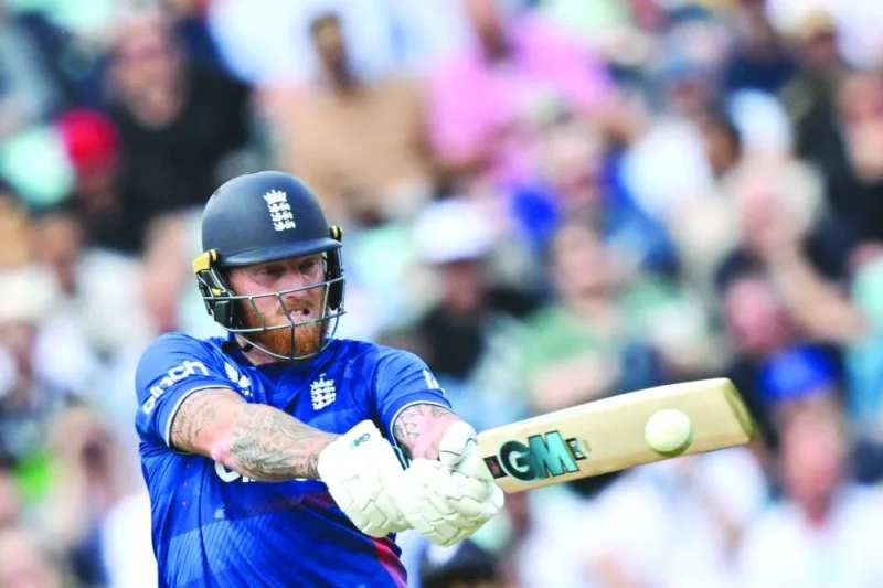 
England’s Ben Stokes attempts a cut shot during the third One-Day International against New Zealand at The Oval in London in this September 13, 2023 file photo. (AFP) 