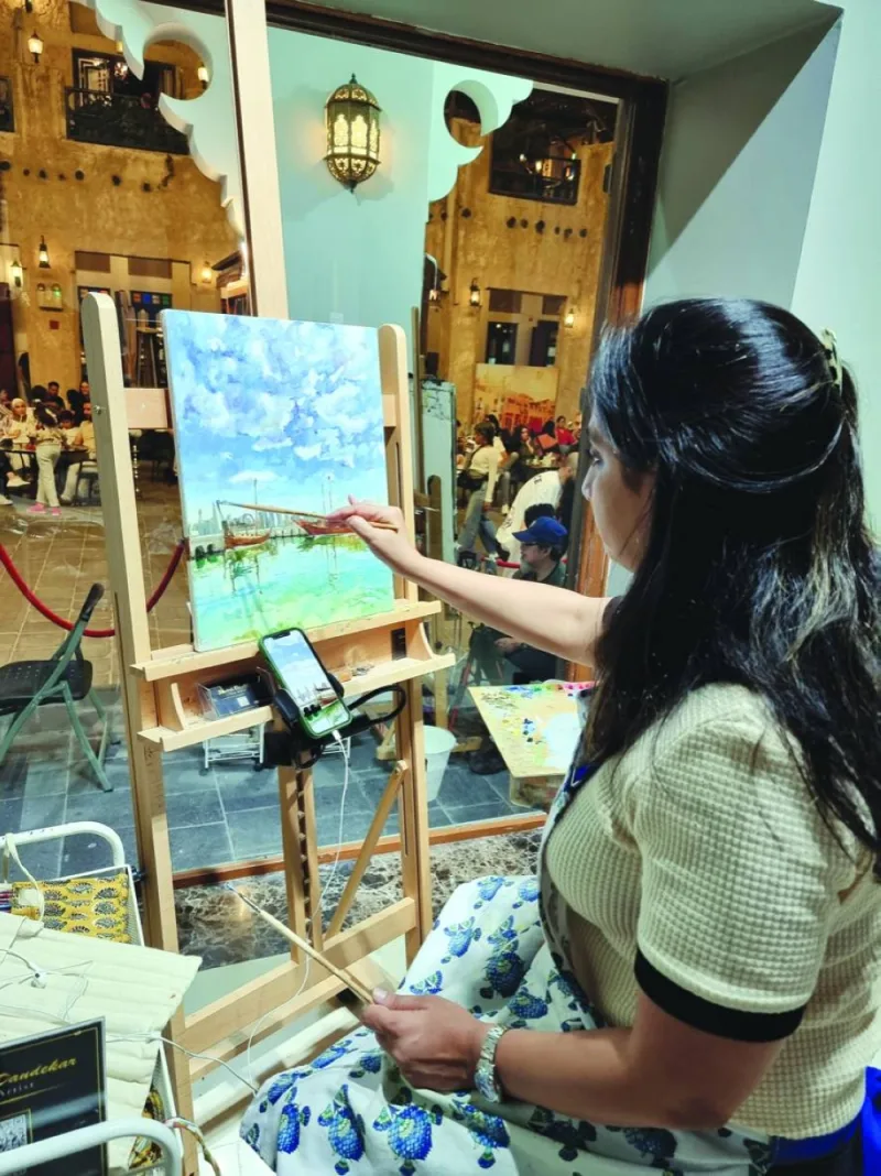 The Souq Waqif Art Centre offers visitors the opportunity to engage with local artists. PICTURE: Joey Aguilar