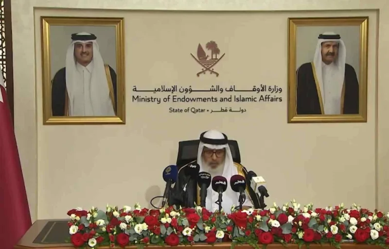 The Crescent Sighting Committee at Awqaf made the announcement after the crescent wasn’t sighted in Qatar