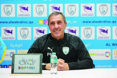 
Al Wakrah coach Jose Murcia speaks to the media ahead of his team’s Week 13 postponed Expo Stars League match against Al Shamal. 