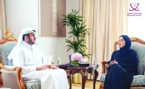 NHRC Chairperson Maryam bint Abdullah al-Attiyah during the interview with the QNA.