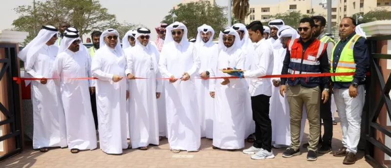 HE the Minister of Municipality Abdullah bin Hamad bin Abdullah al-Attiyah on Tuesday inaugurated the Mesaieed Park, in the presence of a number of officials. PICTURES: Ram Chand and supplied.