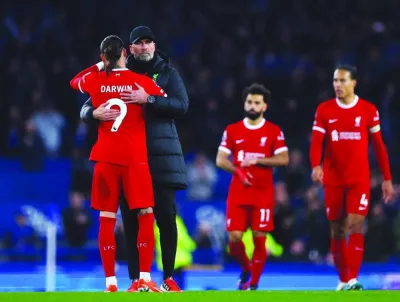 Liverpool&#039;s Darwin Nunez and manager Juergen Klopp look dejected after the match. (Reuters)