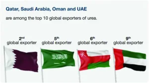 Qatar is the second top global exporter of urea, Gulf Petrochemicals and Chemicals Association said in an update. 
