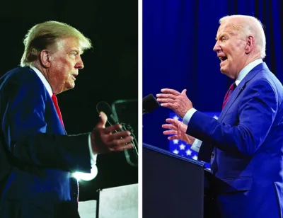 
Donald Trump (left) and Joe Biden. 
