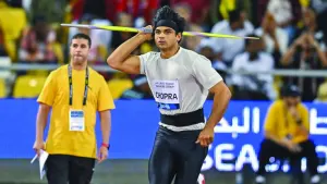 
Reigning Olympic, world and Asian Games javelin champion Neeraj Chopra.  