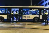 
Participants in a pro-Palestinian protest are evacuated by bus under police surveillance at the campus of the University of Amsterdam (UvA) on Roeterseiland. 