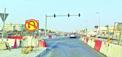 Closure at Rawdat Egdaim Street - Gulf Times