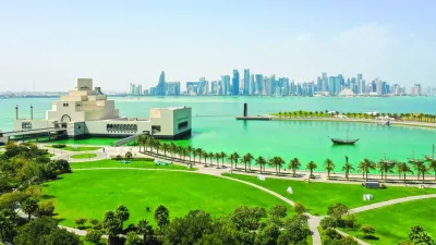 An aerial view of MIA and Doha’s West Bay skyline An aerial view of MIA and Doha’s West Bay skyline