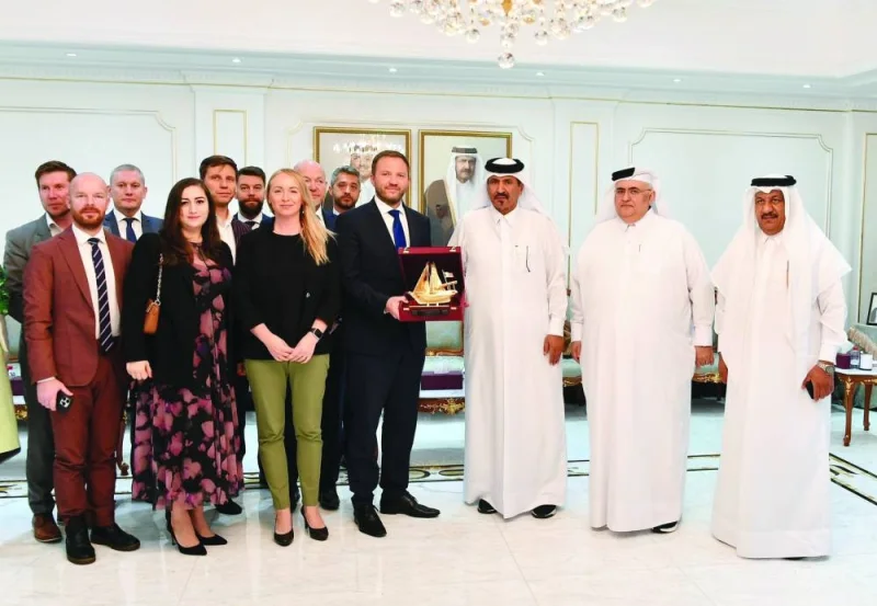Qatar Chamber officials with Estonian delegation. Qatar Chamber officials with Estonian delegation.