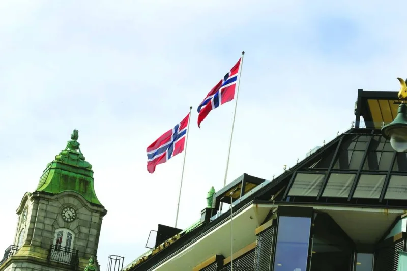 FILE PHOTO: Norwegian flags flutter over building in Oslo, Norway, on May 31, 2017. (Reuters)
FILE PHOTO: Norwegian flags flutter over building in Oslo, Norway, on May 31, 2017. (Reuters)