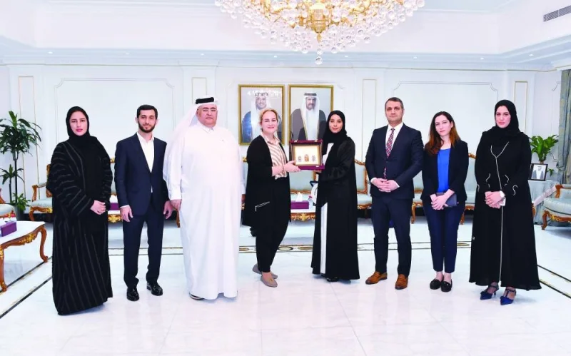 Qatar Chamber officials with the Istanbul Ferrous and Non-Ferrous Metals Exporters’ Association during a meeting held Sunday in Doha. Qatar Chamber officials with the Istanbul Ferrous and Non-Ferrous Metals Exporters’ Association during a meeting held Sunday in Doha.