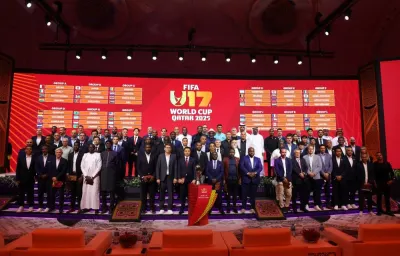 يتشكل المدربون وممثلو الفرق بعد التعادل بين كأس العالم في قطر FIFA. رويترز يتشكل المدربون وممثلو الفرق بعد التعادل بين كأس العالم في قطر FIFA. رويترز