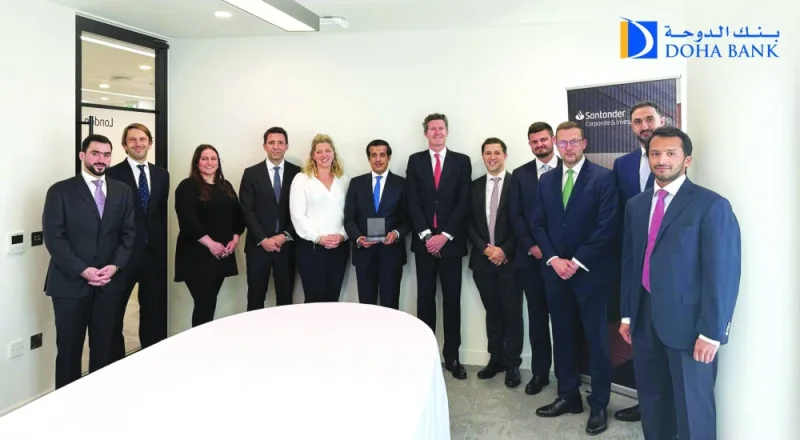 Doha Bank officials after inking the debut euro-denominated loan. Doha Bank officials after inking the debut euro-denominated loan.