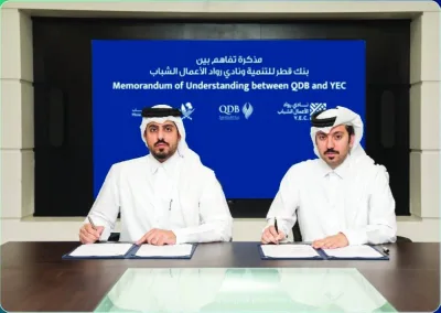 بموجب الاتفاقية ، سيكون بنك التنمية القطرية أحد المؤيدين الرئيسيين لنادي الأعمال الشباب ، ويدعمون مختلف المبادرات بما في ذلك المؤتمرات ، وأحداث ريادة الأعمال ، وورش عمل على مدار السنة مصممة لدعم رواد الأعمال. بموجب الاتفاقية ، سيكون بنك التنمية القطرية أحد المؤيدين الرئيسيين لنادي الأعمال الشباب ، ويدعمون مختلف المبادرات بما في ذلك المؤتمرات ، وأحداث ريادة الأعمال ، وورش عمل على مدار السنة مصممة لدعم رواد الأعمال.