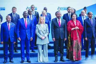 (من L إلى ص) رئيس القادم Azali Assoumani ، رئيس كينيا ويليام روتو ، رئيس وزراء إيطاليا جيورجيا ميلوني ، رئيسة وزراء إثيوبيا أبي أحمد ، نائب الأمين العام لجماعة الأوسط في مجموعة من الأمم المتحدة. (UNFSS+4) ، في أديس أبابا ، الاثنين. (من L إلى ص) رئيس القادم Azali Assoumani ، رئيس كينيا ويليام روتو ، رئيس وزراء إيطاليا جيورجيا ميلوني ، رئيسة وزراء إثيوبيا أبي أحمد ، نائب الأمين العام لجماعة الأوسط في مجموعة من الأمم المتحدة. (UNFSS+4) ، في أديس أبابا ، الاثنين.