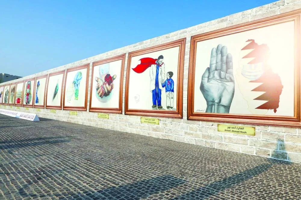 Katara expresses its gratitude to the medical staff in the form of a mural Katara expresses its gratitude to the medical staff in the form of a mural