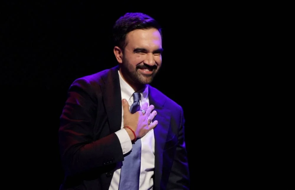 Democratic candidate for New York City mayor Zohran Mamdani reacts after winning the 2025 New York City Mayoral race, at an election night rally in the Brooklyn borough of New York City, New York, US November 4, 2025.
TPX IMAGES OF THE DAY Democratic candidate for New York City mayor Zohran Mamdani reacts after winning the 2025 New York City Mayoral race, at an election night rally in the Brooklyn borough of New York City, New York, US November 4, 2025.
TPX IMAGES OF THE DAY