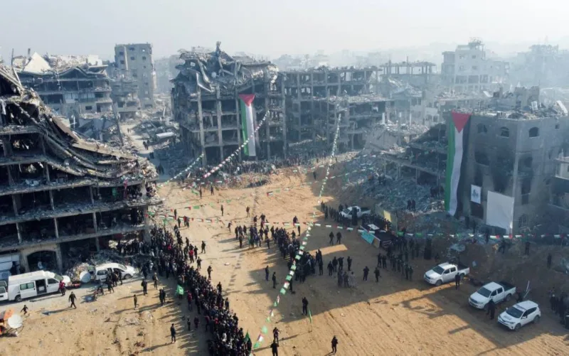 Hamas frees first of 8 more hostages as Gaza truce holds 4 Hamas frees first of 8 more hostages as Gaza truce holds