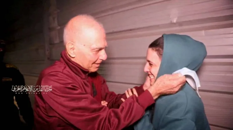 Hamas frees first of 8 more hostages as Gaza truce holds 3 Hamas frees first of 8 more hostages as Gaza truce holds