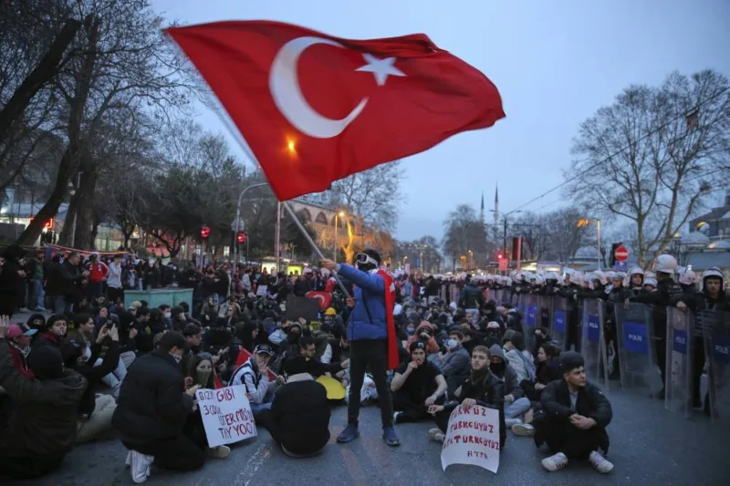 Erdogan slams protests over jailing of Istanbul mayor as 'movement of violence' 3 Erdogan slams protests over jailing of Istanbul mayor as 'movement of violence'