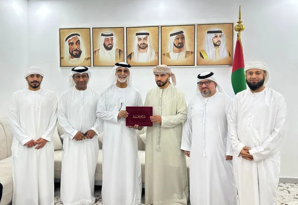 Emirati cultural icons Dr Habib Ghuloom and Ali Al Khawar...