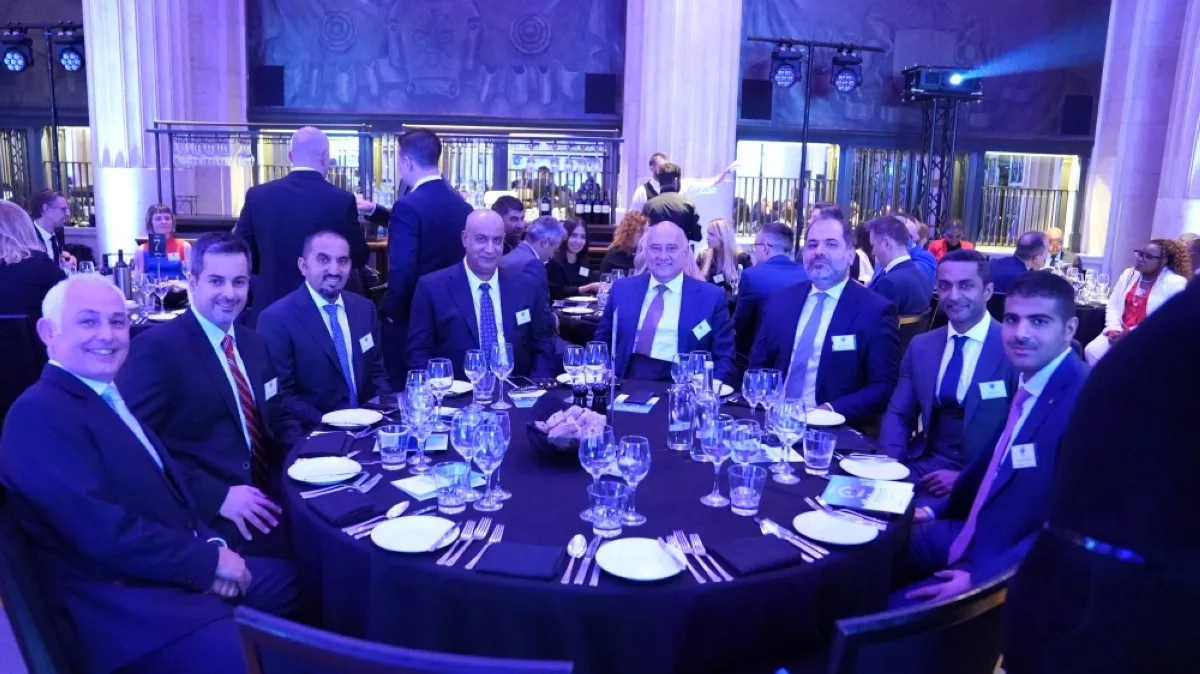 Salah Al-Fulaij, Mohammed Al-Othman, Mohammed Al-Kharafi and Fawzi Al-Dajjani during the Global Finance Awards ceremony.