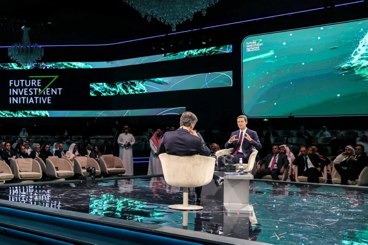 RIYADH: Jared Kushner ( R ), adviser to former US president Donald Trump, and Italy’s former prime minister Matteo Renzi participate in a panel at the annual Future Investment Initiative (FII) conference in Riyadh. – AFP