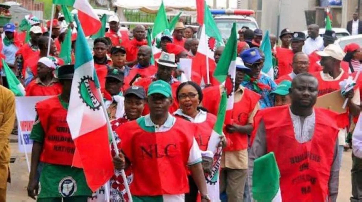 LAGOS: Nigeria’s main labor union on Friday threatened to call a strike after its leader was beaten up at a rally.