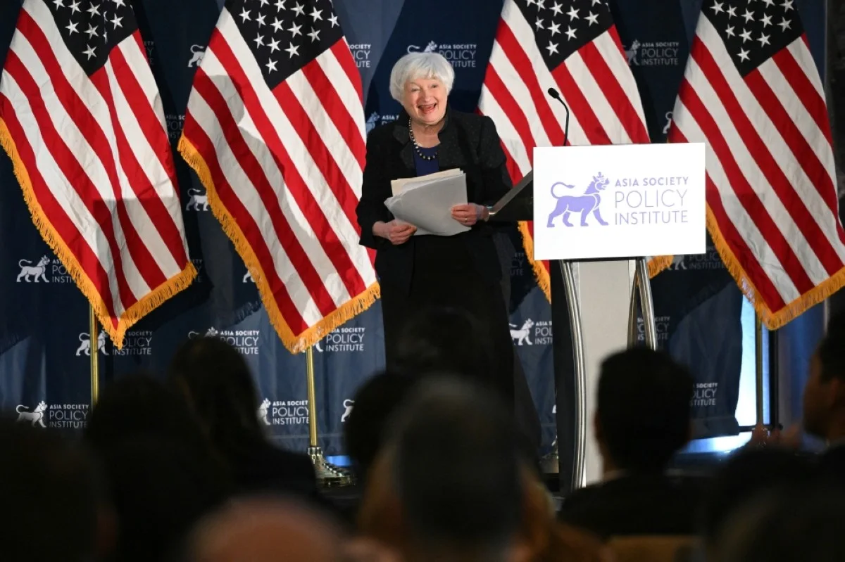 WASHINGTON: US Secretary of Treasury Janet Yellen leaves after speaking about the Biden's administration's economic approach toward the Indo-Pacific, ahead of the Asia-Pacific Economic Cooperation Finance Ministers' and APEC Economic Leaders meeting, in Washington, DC. – AFP