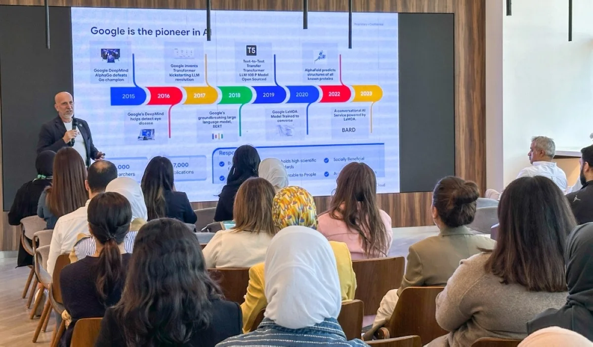 The session covered AI and data innovations.