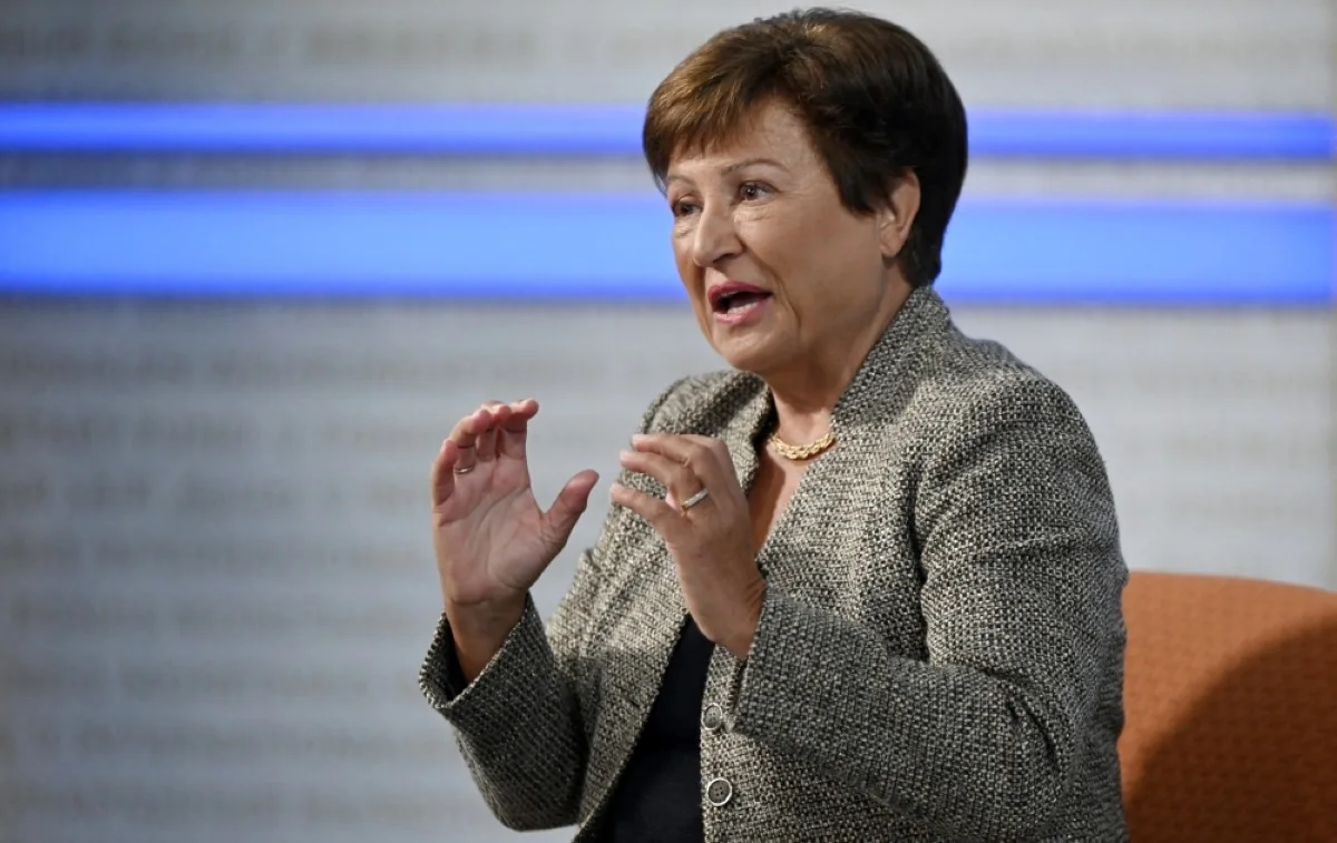 WASHINGTON: International Monetary Fund (IMF) Managing Director Kristalina Georgieva speaks during an interview with AFP at IMF Headquarters in Washington, DC. – AFP