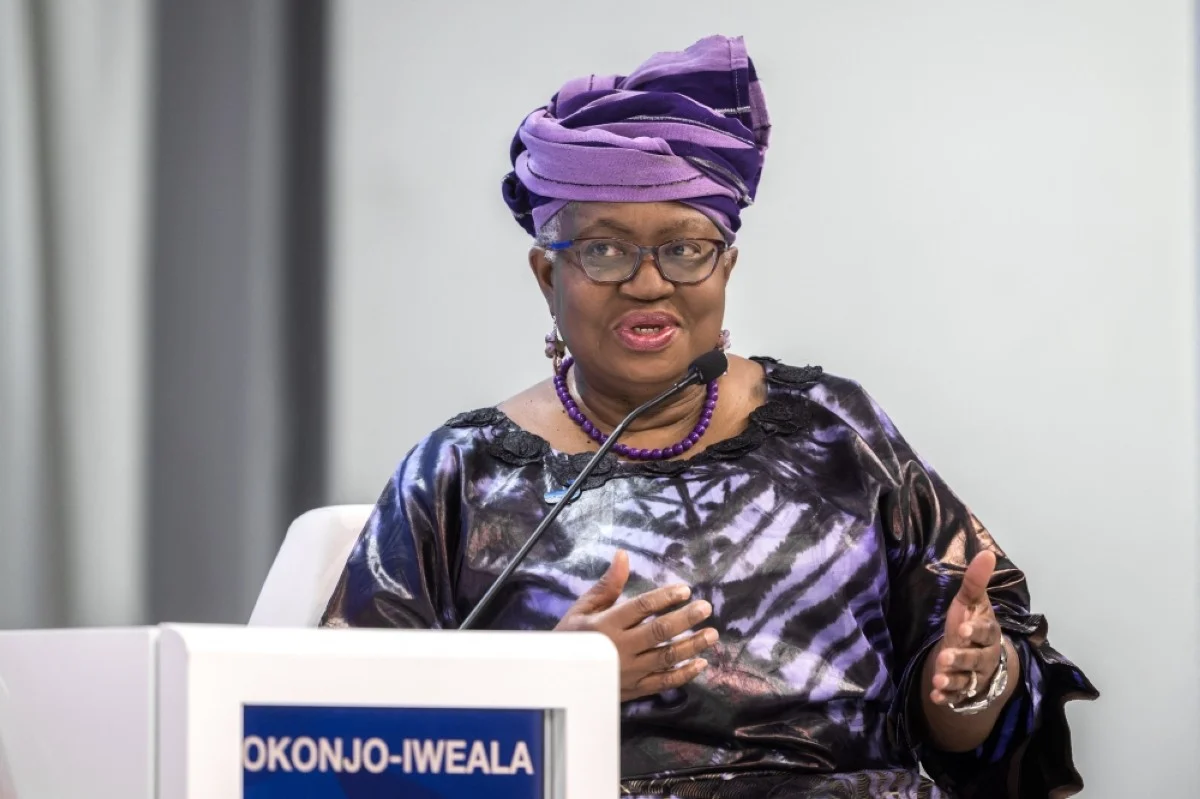 DAVOS: Director-General of the World Trade Organization (WTO) Ngozi Okonjo-Iweala attends a session on the closing day of the World Economic Forum (WEF) annual meeting in Davos. – AFP