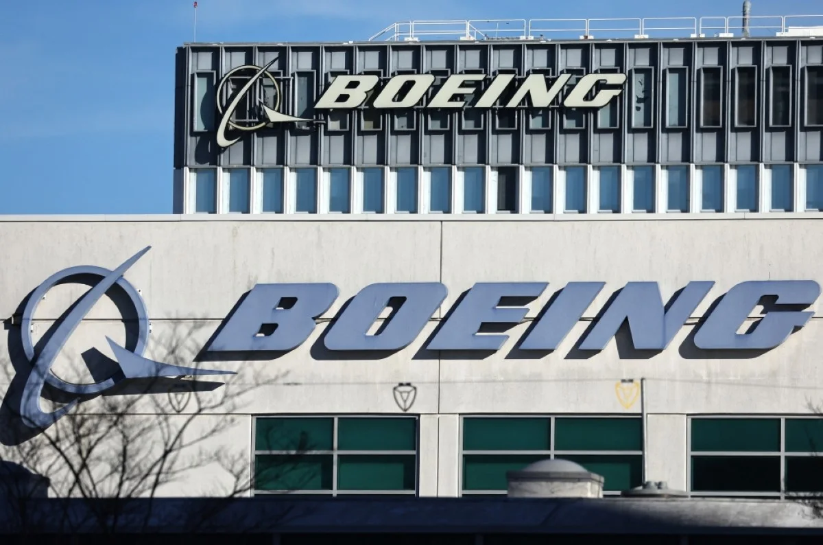 EL SEGUNDO: The Boeing logo is displayed on Boeing buildings in El Segundo, California. – AFP