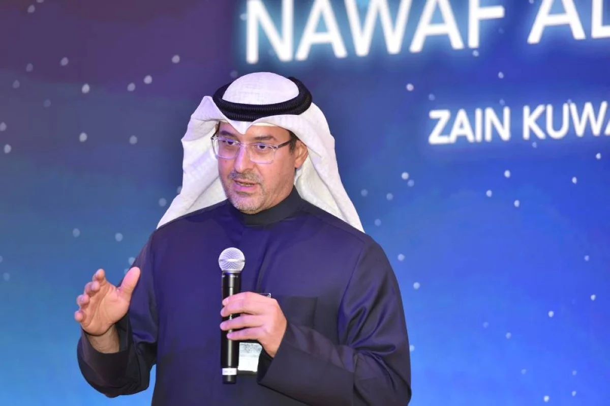 Algharabally speaking at the event.