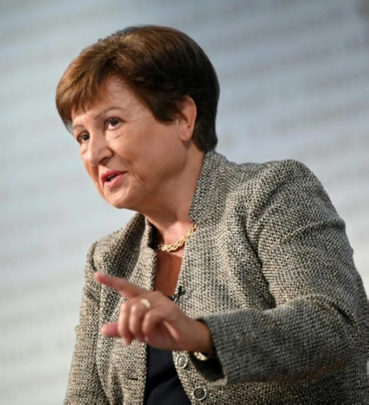 Managing Director Kristalina Georgieva says the risk of premature easing is higher than the risk of being slightly behind.