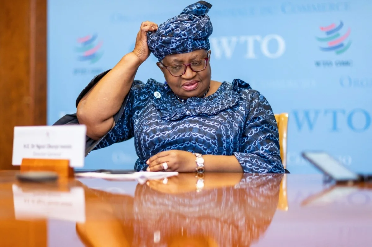 GENEVA: Director-General of the World Trade Organization (WTO) Ngozi Okonjo-Iweala gestures as he addresses media during a press conference at the World Trade Organization (WTO) headquarters in Geneva on Feb 16, 2024. -- AFP